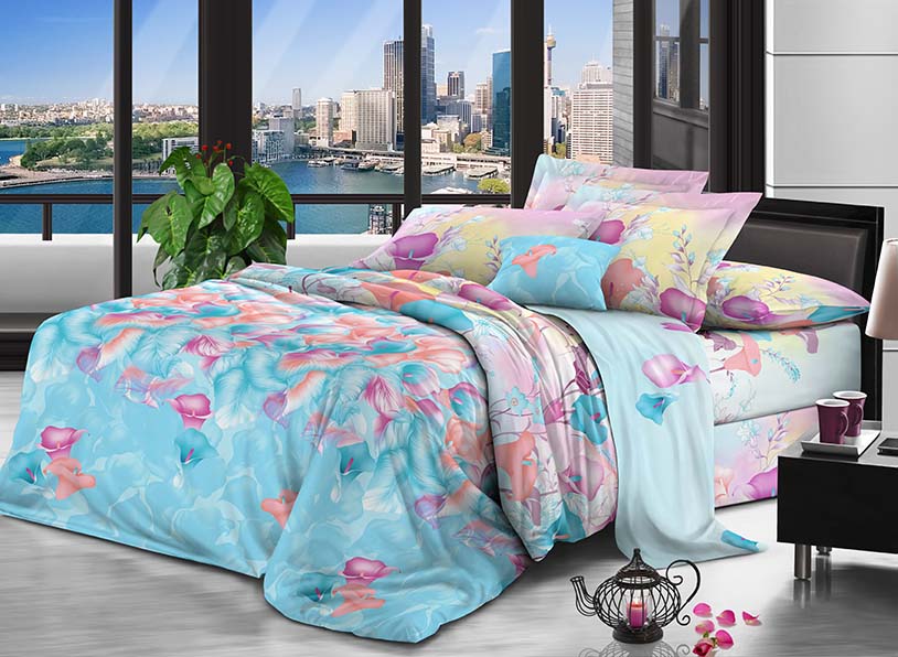 100% Polyester fabric 70gsm 220cm Pigment Printing for bedding